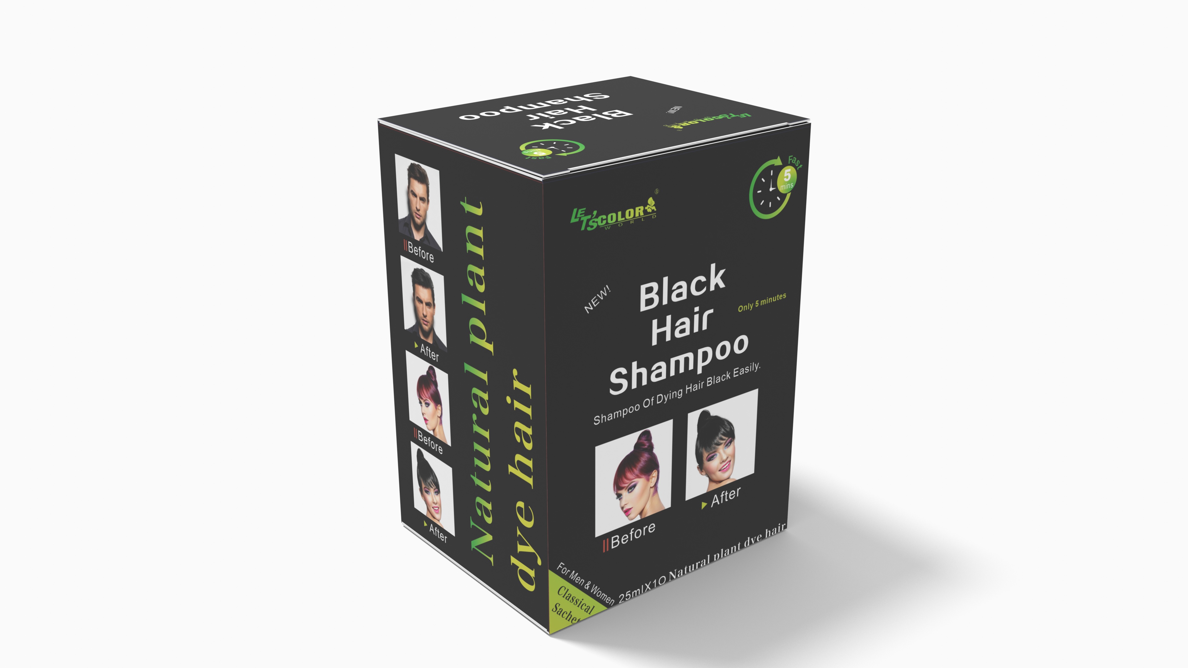 5 Minit Syampu Warna Rambut Hitam Cepat tanpa Ammonia